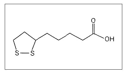 α−リポ酸の化学構造式